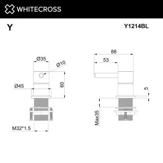 Встраиваемый смеситель для раковины WHITECROSS Y Y1214GL золото
