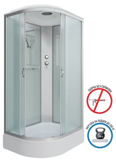 Душевая кабина Niagara NG-33084-14R 100x80см серебро/матовое