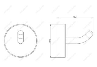 Крючок Melana MLN-866008 сатин