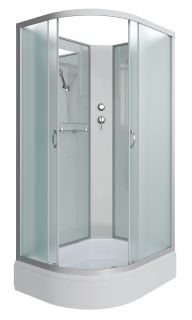 Душевая кабина Niagara NG-33394-14RBK 130x90см серебро/матовое