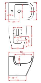Биде Artceram Hidra Faster FSB002 01 00 bi*1 белый