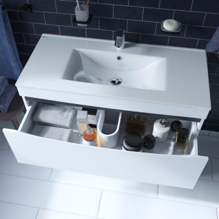 Тумба с раковиной IDDIS Cloud 100см белый CLO10WFi95