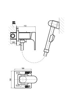 Гигиенический душ со смесителем Rav Slezak Yukon YU147/1 хром