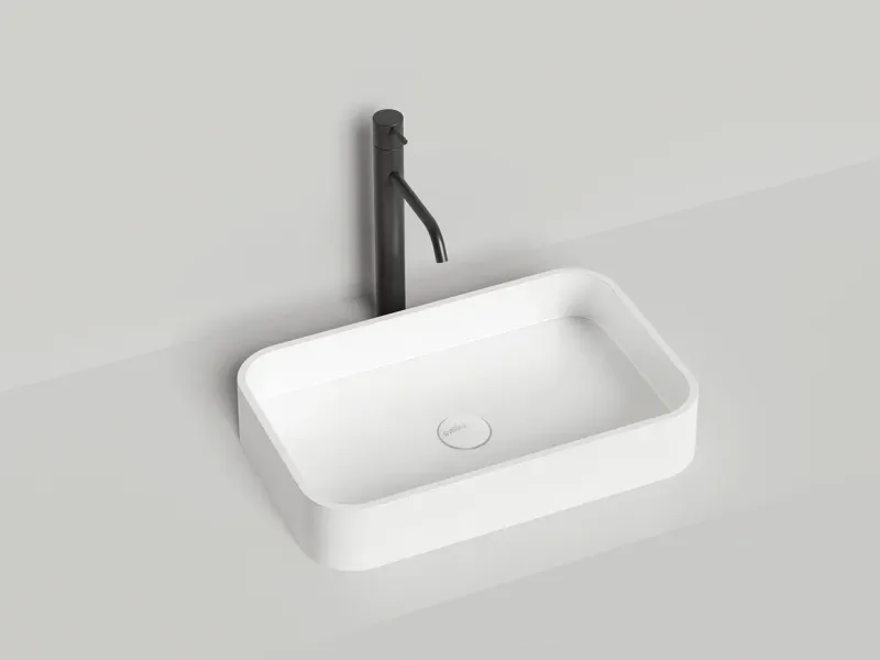 Накладная раковина Salini Callista 01 S-Sense 1101104G 55см белый глянцевый