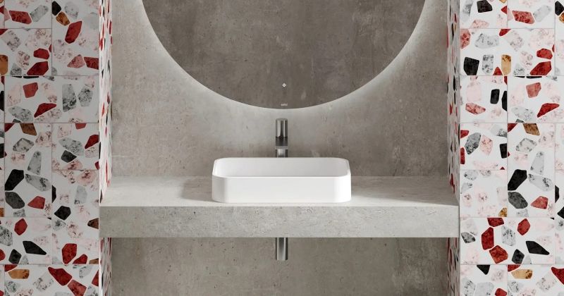 Накладная раковина Salini Callista 01 S-Stone 1101204SMRH 55см RAL снаружи