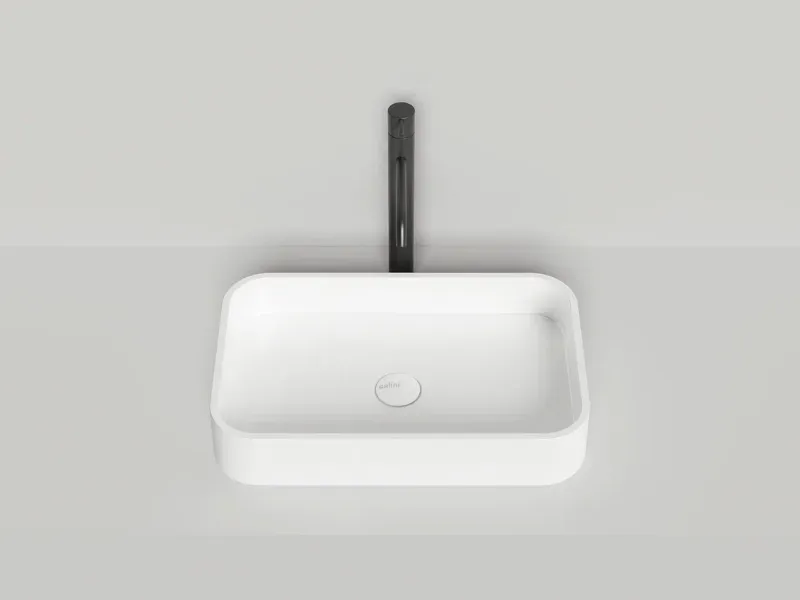 Накладная раковина Salini Callista 01 S-Sense 1101104G 55см белый глянцевый