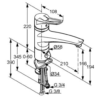 Смеситель для кухни Kludi MX хром 399060562