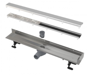 Душевой лоток AlcaPlast с двухсторонней решеткой Double 75см хром APZ23-DOUBLE9-750