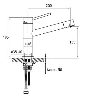 Смеситель для кухни Timo Saona 2303F jasmine белый