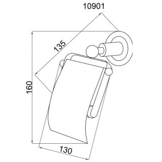 Держатель для туалетной бумаги Boheme Murano Crystal золото 10901-CRST-G