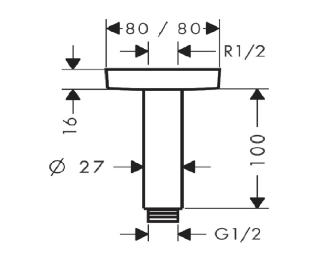 Верхний душ GROHE Rainshower F-Series 27467000 хром