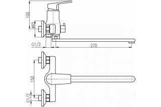 Смеситель для ванны Rav Slezak Colorado CCO253.5 хром