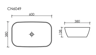 Раковина Ceramica Nova Element CN6049MH 60см антрацит матовый