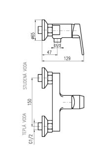 Смеситель для душа Rav Slezak Colorado CO181.5 Хром