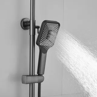 Душевая стойка Shevanik S6836T оружейная сталь