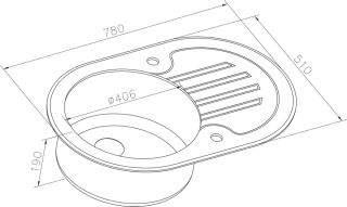 Мойка кухонная Zorg Inox Glass GL-7851-OV-BLACK-BRONZE