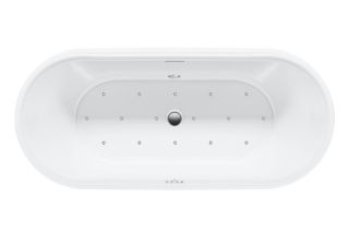 Акриловая ванна Riho Modesty Velvet Sparkle System B090002105 170x76см с аэромассажем белый матовый