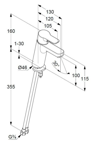 Смеситель для раковины Kludi Pure&Easy XL белый 372929165