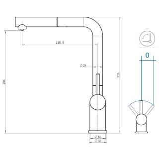Смеситель для кухни Grandex Aqua Handy-P 9020963 графит