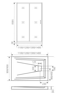 Душевая дверь Good Door Infinity WTW-130-C-CH стекло прозрачное
