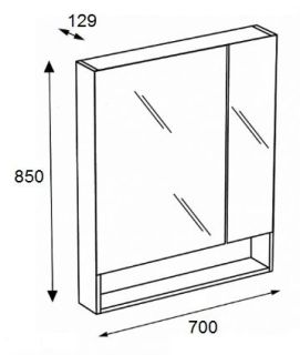 Зеркальный шкаф Roca Gap ZRU9302752