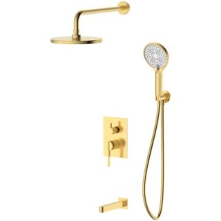 Душевая система DQ для ванны и душа Bonn встраиваемая с изливом мат.золото (DA1705607)
