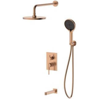 Душевая система DQ для ванны и душа Bonn встраиваемая с изливом браш.роз.золото (DA1705633)