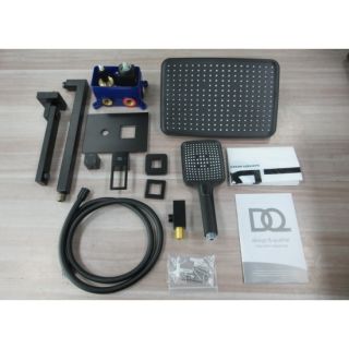 Душевая система DQ для ванны и душа Dortmund встраиваемая с изливом черный (DA1715605)