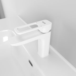 Смеситель для раковины IDDIS Slide белый матовый SLIWT00i01