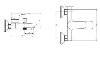 Смеситель Am.Pm ORIGIN EVO 2 781000000 для ванны и душа