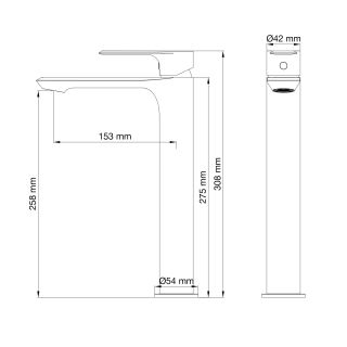 Смеситель для раковины Wonzon & Woghand Brilliant WW-88019079-CR хром