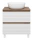 Напольная тумба под раковину Brevita Dakota DAK-07070-19/01-2Я 70см дуб Галифакс олово/белый