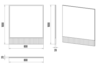 Зеркало Brevita Dakota DAK-02080 80см чёрный