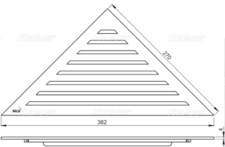 Душевой лоток угловой AlcaPlast с порогами для перфорированной решетки ARZ1
