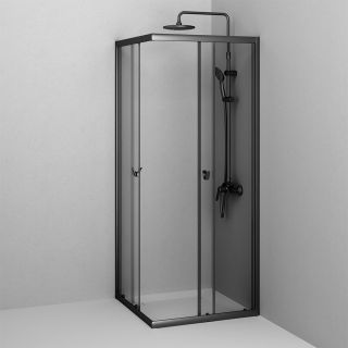 Душевой уголок AM.PM Sunny W87G-403-8080-BT профиль черный матовый 80x80 см