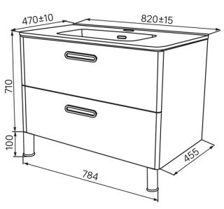 Напольная тумба с раковиной IDDIS Brick BRI80WFi95K 80см белый