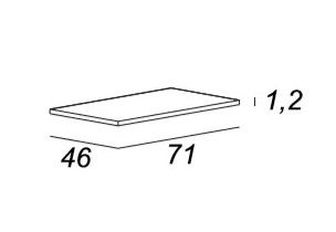 Столешница из искусственного мрамора Cezares 71x46 50185