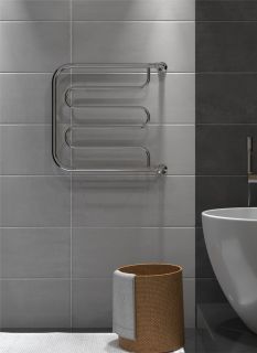 Полотенцесушитель водяной Indigo Фокстрот Standart FSW50-50P с полкой 50x50 см хром