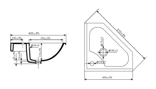 Раковина угловая Днепрокерамика Дорадо 2050017300110 40 см 