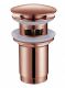 Донный клапан с переливом ABBER AF0010MRG розовое золото матовое