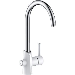 Смеситель для кухни Gappo G4303-8 с подключением к фильтру с питьевой водой белый/хром