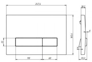 Инсталляция для унитаза Berges АТОМ Line 410 кнопка хром 040338