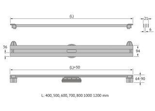 Душевой лоток Berges Super Slim 090177 40см хром матовый