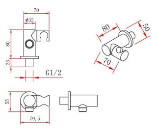 Душевой комплект Berges Ventas 2R хром 073003