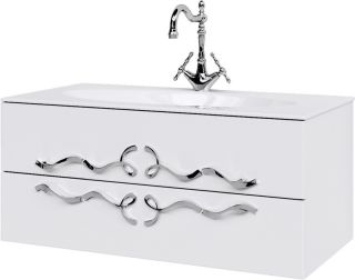 Подвесная тумба под раковину Clarberg Due Amanti DUE0110W 100см белый