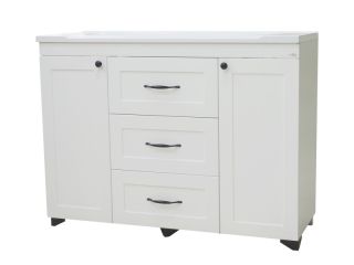 Напольная тумба под раковину Misty Дуэт 120см белый