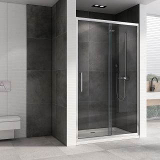 Душевая дверь ABBER Schwarzer Diamant AG30160H 160см хром