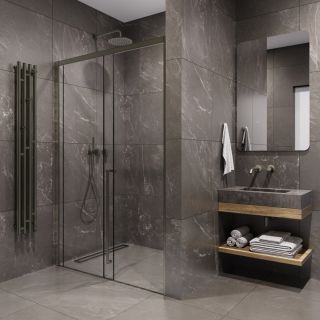 Душевая дверь в нишу Timo T48R 120 см правая никель