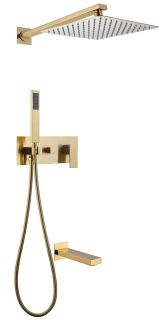 Душевая система ABBER Daheim матовое золото AF8217G