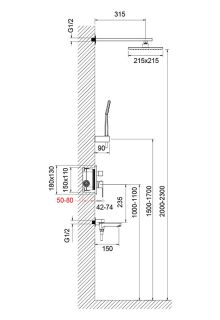 Душевой комплект Timo Selene SX-3069/17SM золото матовое